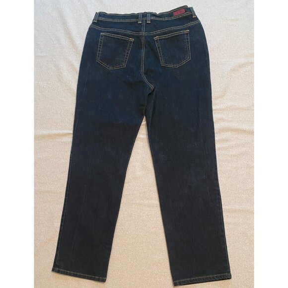 Gloria Vanderbilt size 14 dark denim jeans. Amanda style - Picture 2 of 9